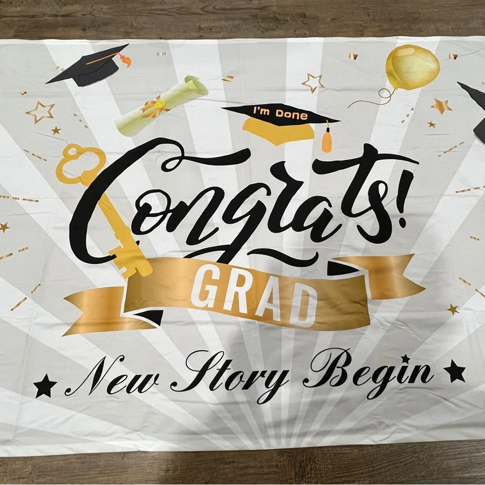 Graduation Season Congrats Grad Party Banner Size 45